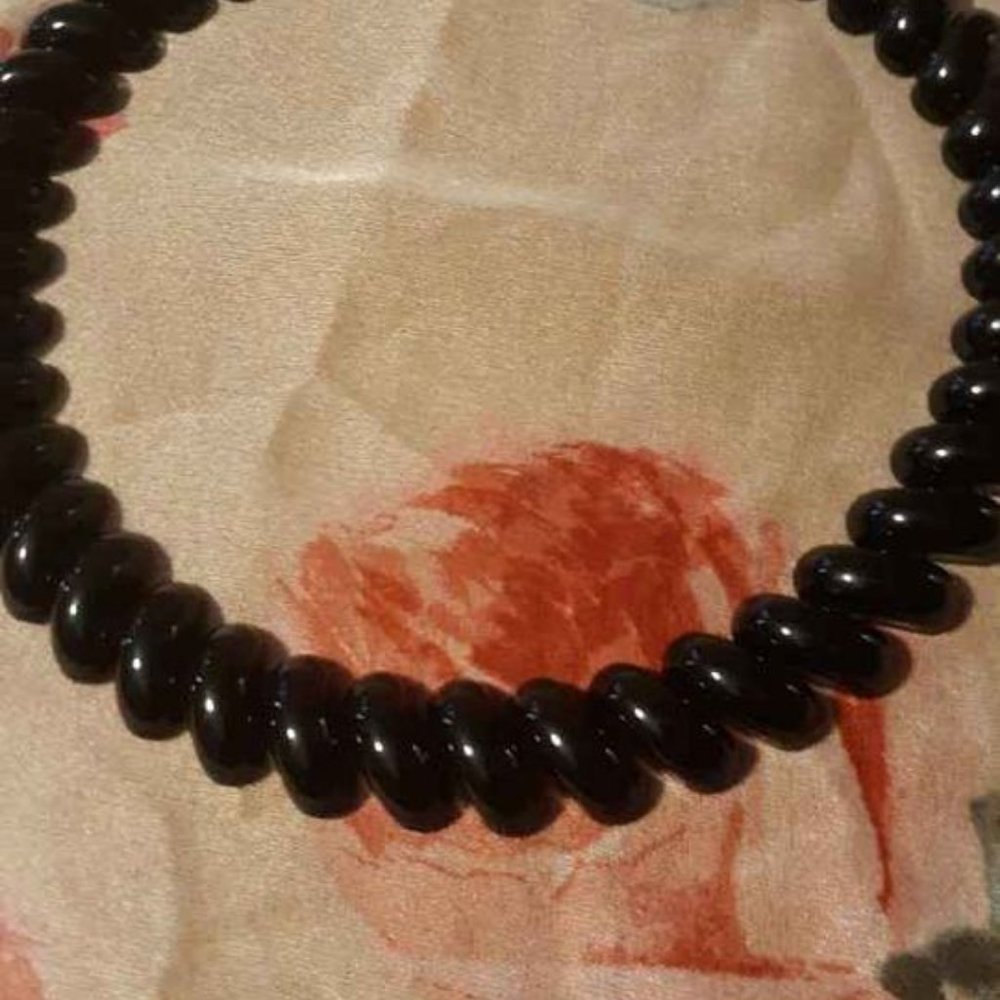 Black beaded Napier choker necklace